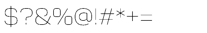 Vastory Futurist Thin Font OTHER CHARS