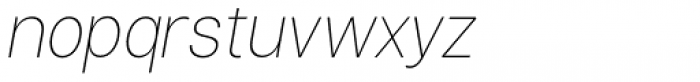 Vayu Sans Light Italic Font LOWERCASE