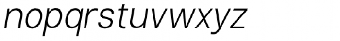 Vayu Sans Medium Italic Font LOWERCASE