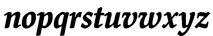 ValkyrieABoldItalic Font LOWERCASE