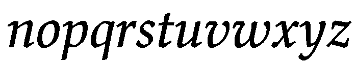 ValkyrieAItalic Font LOWERCASE