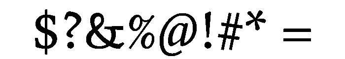 ValkyrieARegular Font OTHER CHARS