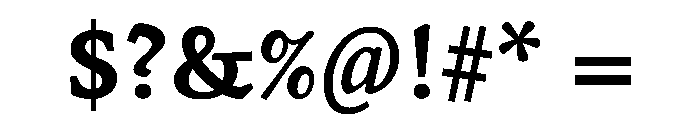 ValkyrieBBold Font OTHER CHARS
