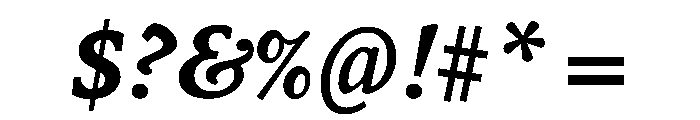ValkyrieBBoldItalic Font OTHER CHARS