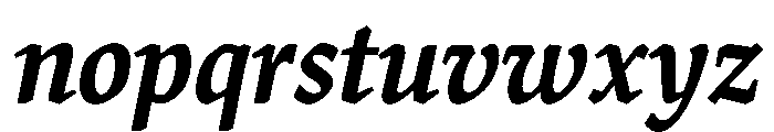 ValkyrieBBoldItalic Font LOWERCASE