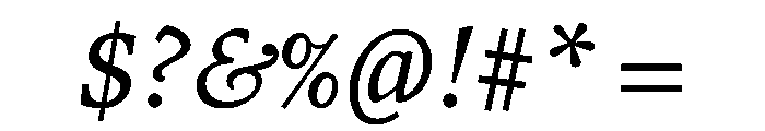 ValkyrieBItalic Font OTHER CHARS