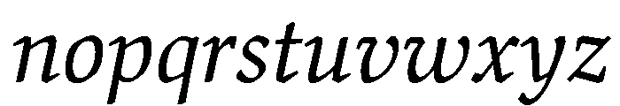 ValkyrieBItalic Font LOWERCASE
