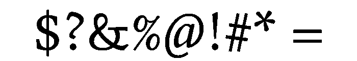 ValkyrieBRegular Font OTHER CHARS