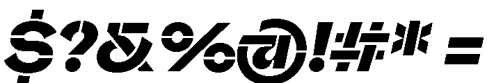 Valve Stencil Bold Italic Font OTHER CHARS
