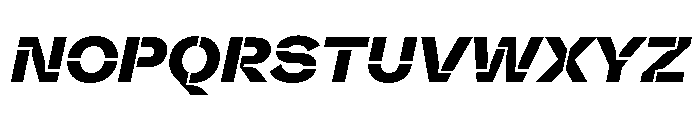 Valve Stencil Bold Italic Font UPPERCASE