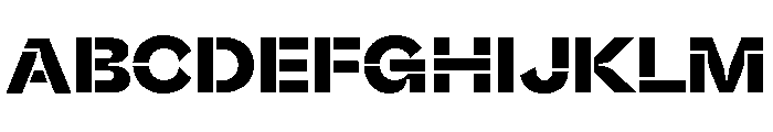 Valve Stencil Bold Font UPPERCASE