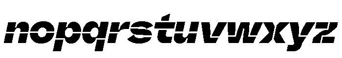 Valve Stencil Extrabold Italic Font LOWERCASE