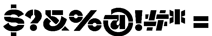 Valve Stencil Extrabold Font OTHER CHARS