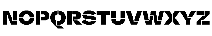Valve Stencil Extrabold Font UPPERCASE
