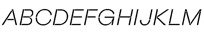 Valve Stencil Extralight Italic Font UPPERCASE