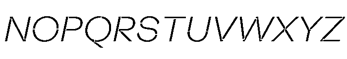 Valve Stencil Extralight Italic Font UPPERCASE