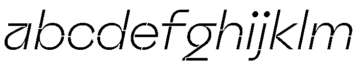 Valve Stencil Extralight Italic FONT