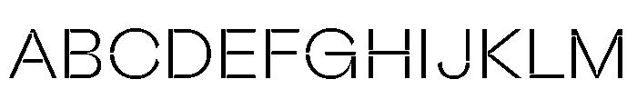 Valve Stencil Extralight Font UPPERCASE