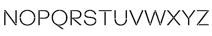 Valve Stencil Extralight Font UPPERCASE