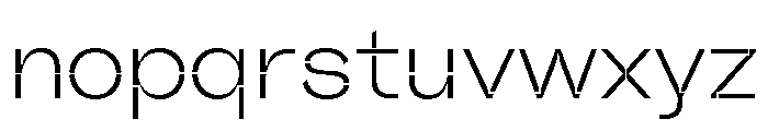 Valve Stencil Extralight Font LOWERCASE