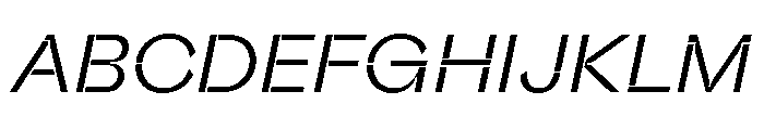 Valve Stencil Light Italic Font UPPERCASE