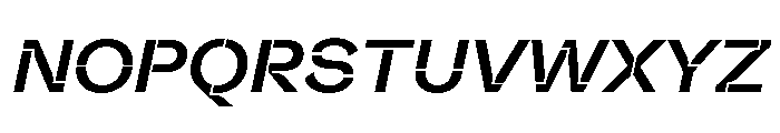 Valve Stencil Medium Italic Font UPPERCASE