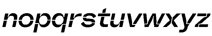 Valve Stencil Medium Italic Font LOWERCASE