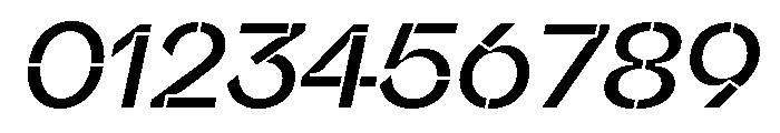 Valve Stencil Regular Italic Font OTHER CHARS