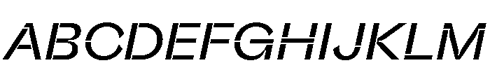 Valve Stencil Regular Italic Font UPPERCASE