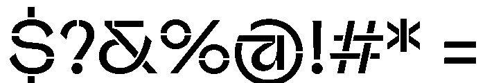 Valve Stencil Regular Font OTHER CHARS