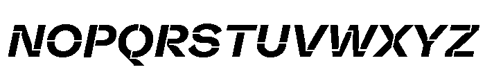 Valve Stencil Semibold Italic Font UPPERCASE