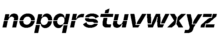 Valve Stencil Semibold Italic Font LOWERCASE