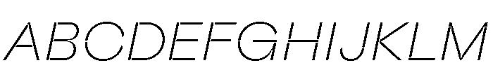 Valve Stencil Thin Italic Font UPPERCASE