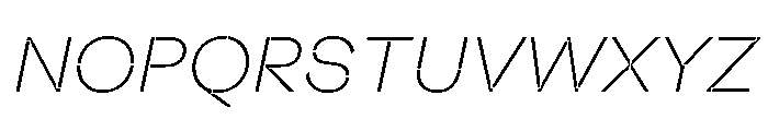Valve Stencil Thin Italic Font UPPERCASE