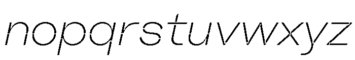 Valve Stencil Thin Italic Font LOWERCASE