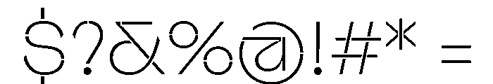 Valve Stencil Thin Font OTHER CHARS