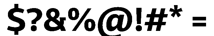 VanSans Bold Font OTHER CHARS