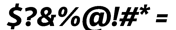 VanSans BoldItalic Font OTHER CHARS