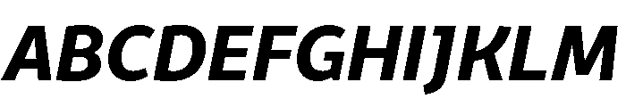 VanSans BoldItalic Font UPPERCASE
