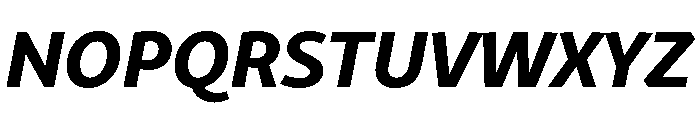 VanSans BoldItalic Font UPPERCASE