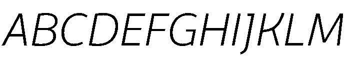 VanSans LightItalic Font UPPERCASE