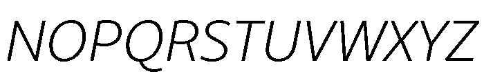 VanSans LightItalic Font UPPERCASE