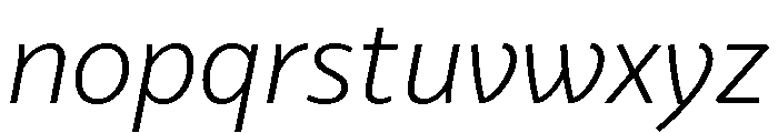 VanSans LightItalic Font LOWERCASE