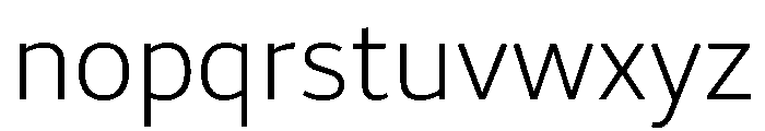 VanSans Light Font LOWERCASE