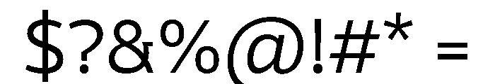 VanSans Regular Font OTHER CHARS