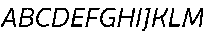 VanSans RegularItalic Font UPPERCASE