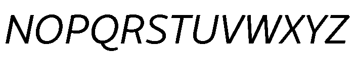 VanSans RegularItalic Font UPPERCASE