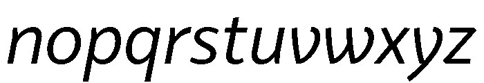 VanSans RegularItalic Font LOWERCASE