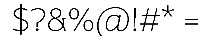 VanSans Thin Font OTHER CHARS