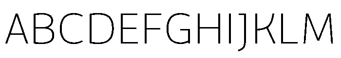 VanSans Thin Font UPPERCASE